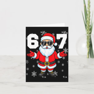 67 Christmas 6 7 Meme Pajamas 67 Bruh Slang Card