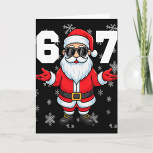 67 Christmas 6 7 Meme Pajamas 67 Bruh Slang  Card