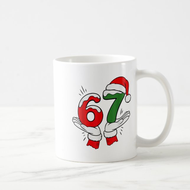 67 Christmas 6 7 Meme Pajamas Holiday Gen Alpha Sl Coffee Mug (Right)