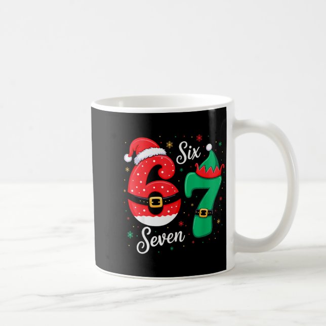 67 Christmas 6 7 Meme Pajamas Holiday Gen Alpha Sl Coffee Mug (Right)