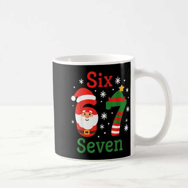 67 Christmas 6 7 Meme Pajamas Holiday Gen Alpha Sl Coffee Mug (Right)