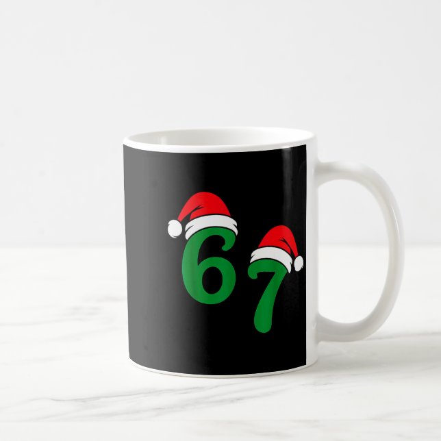 67 Christmas 6 7 Meme Pajamas Holiday Gen Alpha Sl Coffee Mug (Right)
