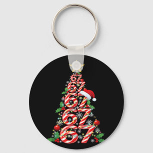 67 Christmas 6 7 Meme Pajamas Holiday Gen Alpha Sl Key Ring