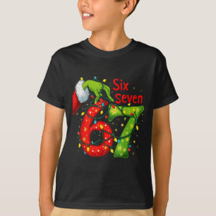 67 Christmas 6 7 Meme Pajamas Holiday Gen Alpha Sl T-Shirt
