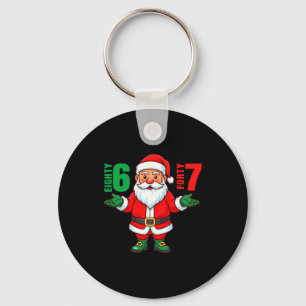 67 Christmas 6 7 Meme Six Seven Funny Santa Xmas 8 Key Ring