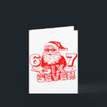 67 Christmas 6 7 Meme Six Seven Funny Santa Xmas B Card<br><div class="desc">67 Christmas 6 7 Meme Six Seven Funny Santa Xmas Boys Teens</div>
