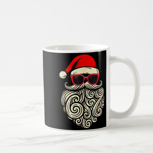67 Christmas 6 7 Santa Six Seven Meme Christmas Bo Coffee Mug (Right)