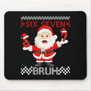 67 Christmas 6 7 Six Seven Bruh Xmas Santa Sweater Mouse Pad