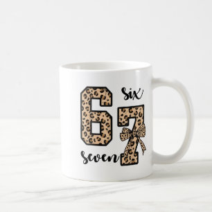 67 Christmas 6 7 Six Seven Meme 67 Leopard Cheetah Coffee Mug