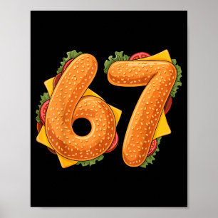 67 Christmas Burger Shirt 6 7 Meme Funny 67 Hambur Poster