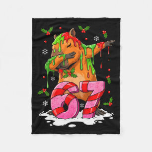 67 Christmas Funny 67 Brainrot Youth Kids Capybara Fleece Blanket