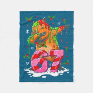 67 Christmas Funny 67 Brainrot Youth Kids Capybara Fleece Blanket