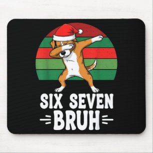 67 Christmas Funny 67 Brainrot Youth Kids Dog 67  Mouse Pad