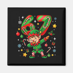 67 Christmas Funny 67 Meme Youth Kids Elf 67  Magnet