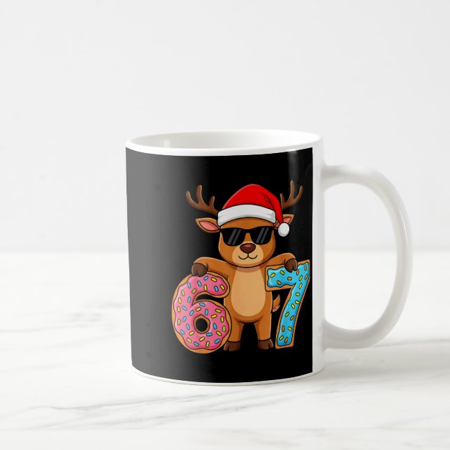 67 Christmas Funny 67 Meme Youth Kids Reindeer 67  Coffee Mug (Right)