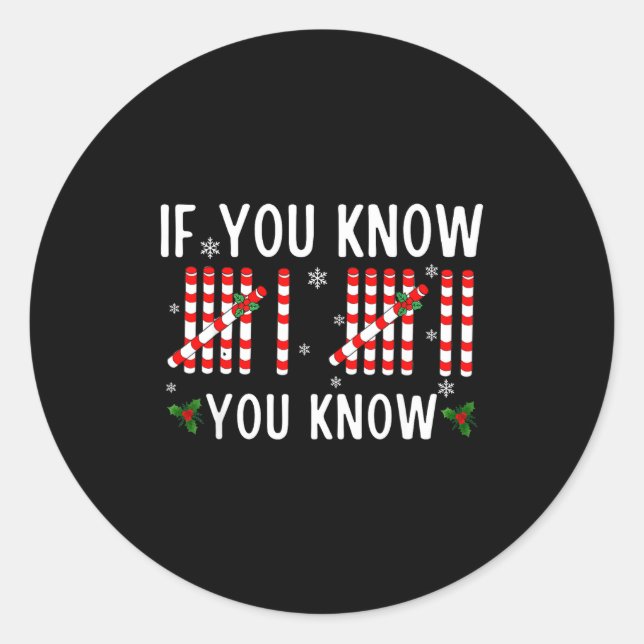 67 Christmas Funny If You Know You Know Six Seven  Classic Round Sticker (Front)