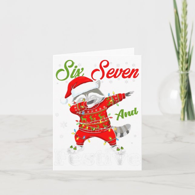 67 Christmas Funny Six Seven Bruh Meme Brainrot Sa Card (Front)