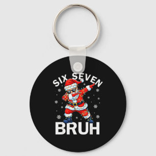 67 Christmas Funny Six Seven Bruh Meme Dabbing San Key Ring