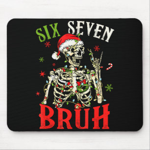 67 Christmas Funny Six Seven Bruh Meme Skeleton Sa Mouse Pad