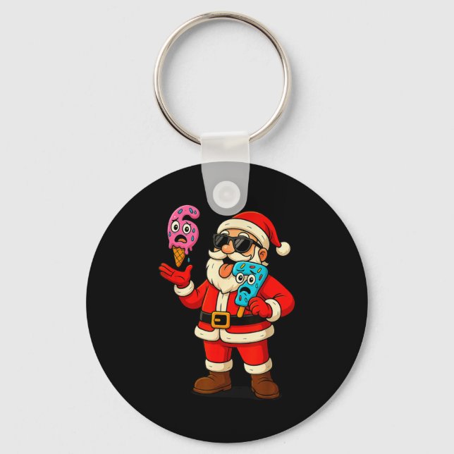 67 Christmas Funny Six Seven Ice Cream Meme 6 7 Ch Key Ring (Front)