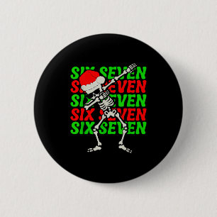 67 Christmas Funny Six Seven Meme Brainrot Dabbing 6 Cm Round Badge