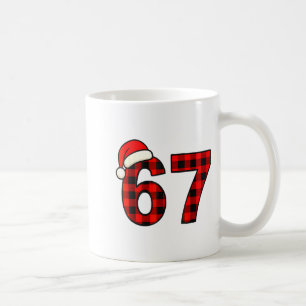 67 Christmas Funny Six Seven Meme Brainrot Plaid S Coffee Mug
