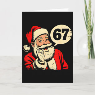 67 Christmas Funny Six Seven Meme Brainrot Santa C Card