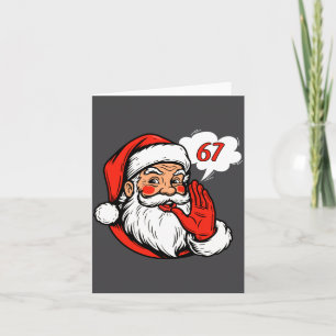 67 Christmas Funny Six Seven Meme Brainrot Santa C Card