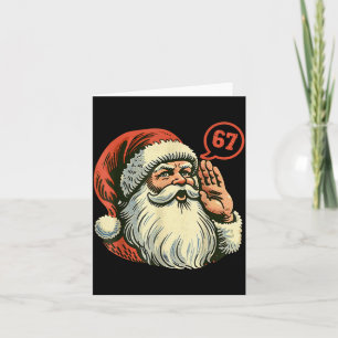 67 Christmas Funny Six Seven Meme Brainrot Santa C Card