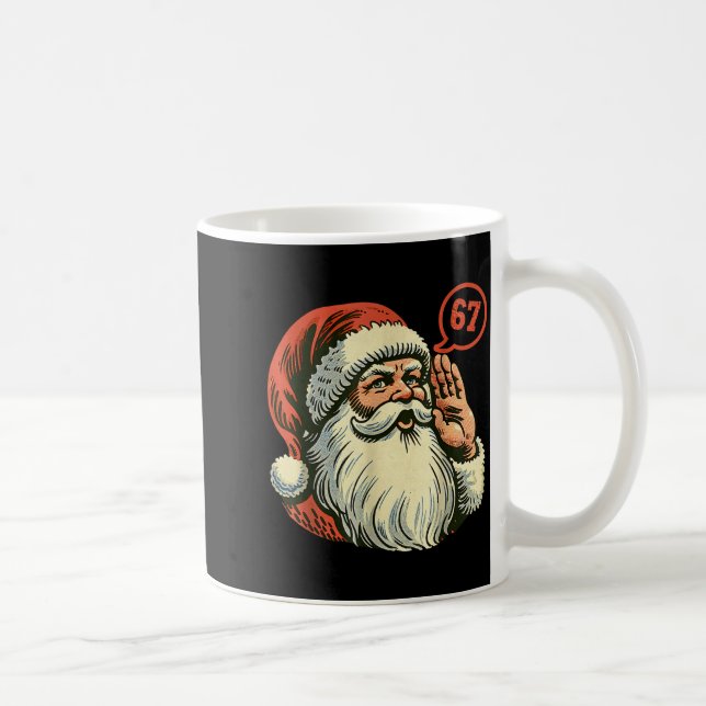 67 Christmas Funny Six Seven Meme Brainrot Santa C Coffee Mug (Right)