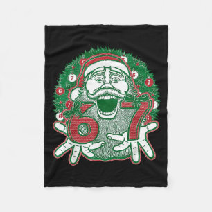 67 Christmas Funny Six Seven Meme Brainrot Santa C Fleece Blanket