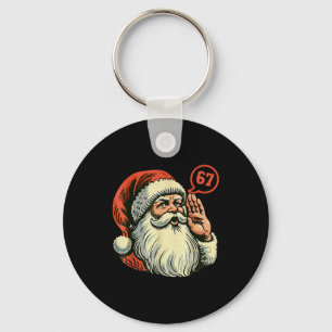67 Christmas Funny Six Seven Meme Brainrot Santa C Key Ring