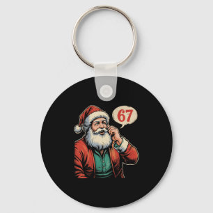67 Christmas Funny Six Seven Meme Brainrot Santa C Key Ring