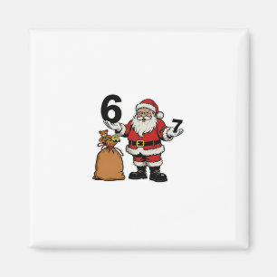 67 Christmas Funny Six Seven Meme Brainrot Santa C Magnet