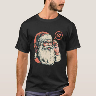 67 Christmas Funny Six Seven Meme Brainrot Santa C T-Shirt