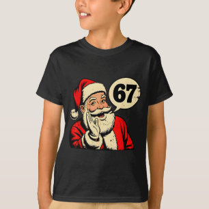 67 Christmas Funny Six Seven Meme Brainrot Santa C T-Shirt
