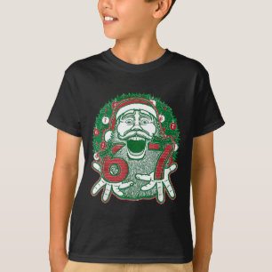67 Christmas Funny Six Seven Meme Brainrot Santa C T-Shirt