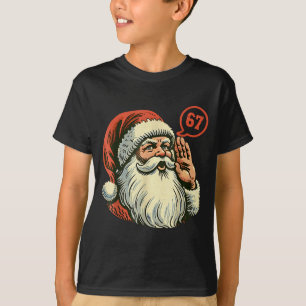 67 Christmas Funny Six Seven Meme Brainrot Santa C T-Shirt