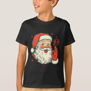 67 Christmas Funny Six Seven Meme Brainrot Santa C T-Shirt
