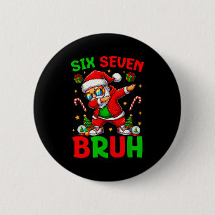 67 Christmas Funny Six Seven Meme Brainrot Santa K 6 Cm Round Badge