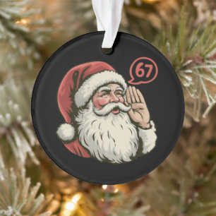 67 Christmas Funny Six Seven Meme Santa Claus Ornament