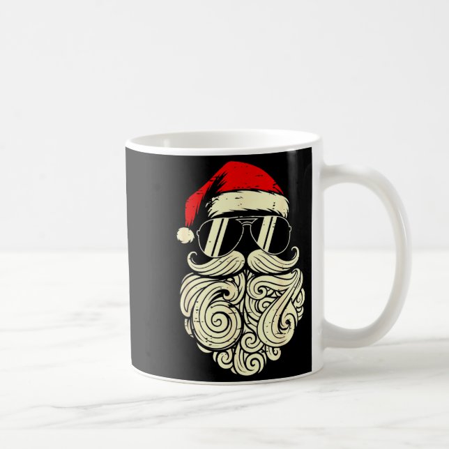67 Christmas Funny Six Seven Meme Santa Face Shirt Coffee Mug (Right)