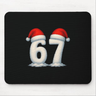 67 Christmas Holiday Snow Numbers 6 7 Meme Gen Alp Mouse Pad