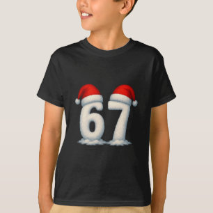 67 Christmas Holiday Snow Numbers 6 7 Meme Gen Alp T-Shirt