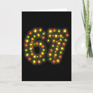 67 Christmas Lights 6 7 Meme Gen Alpha Slang  Card