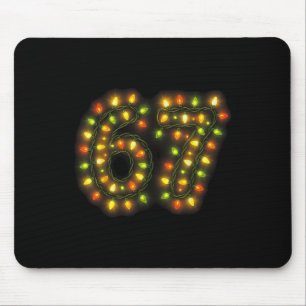 67 Christmas Lights 6 7 Meme Gen Alpha Slang  Mouse Pad