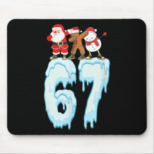 67 Christmas Meme 6 7 Numbers Six Seven Funny Kids Mouse Pad