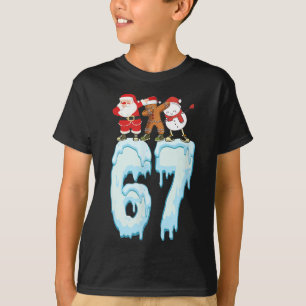 67 Christmas Meme 6 7 Numbers Six Seven Funny Kids T-Shirt
