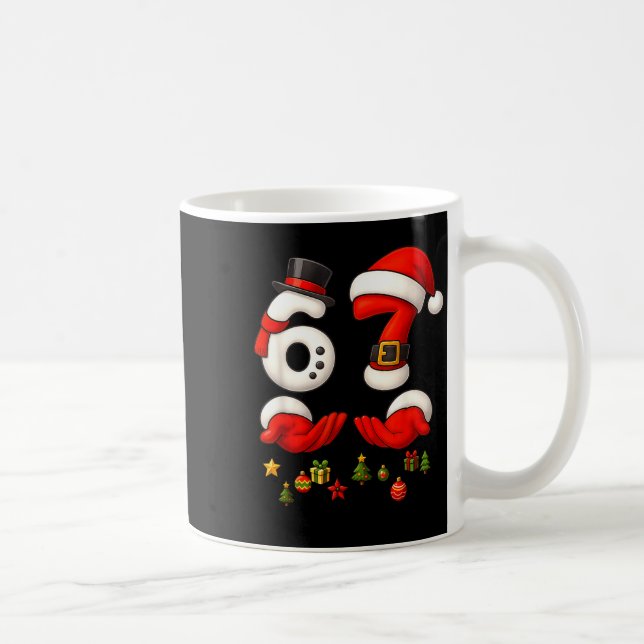 67 Christmas Meme Funny 6 7 Hands Gen Alpha Slang  Coffee Mug (Right)