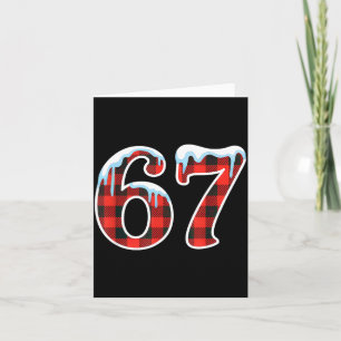 67 Christmas Meme Funny Six Seven Slang Card